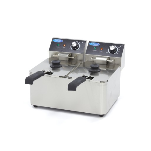 Frituurpan - 2x 4 L - 2 Manden - tot 1,5 Kg Frites