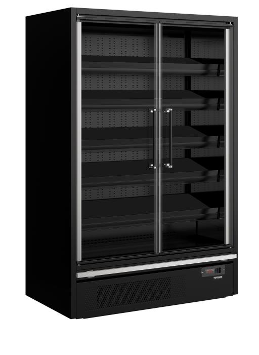 multideckkoeler met deuren Galaxy+ GP14FGD Maxi Black