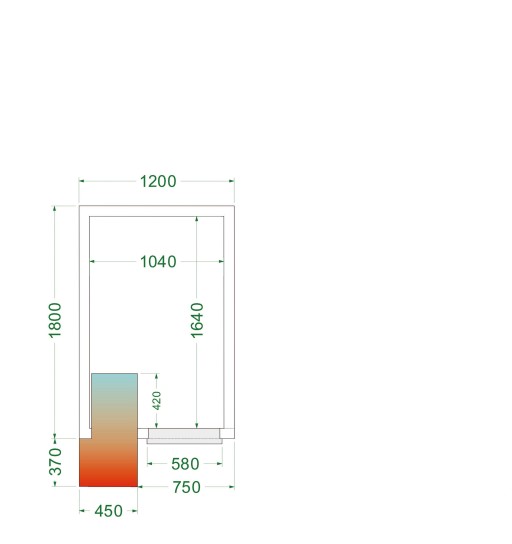 Koelcel stekkerklaar CRPF1218 1200x1800x2200