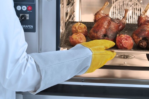 Hittebestendige leren barbecue handschoenen - 2 stuks