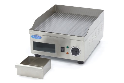 Grillplaat - Gegroefd - 36 cm - incl. Opvangbak