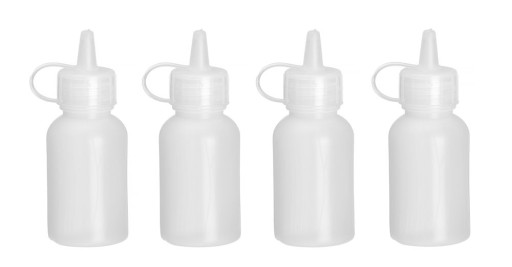 Mini saus dispenser - set van 4 stuks.