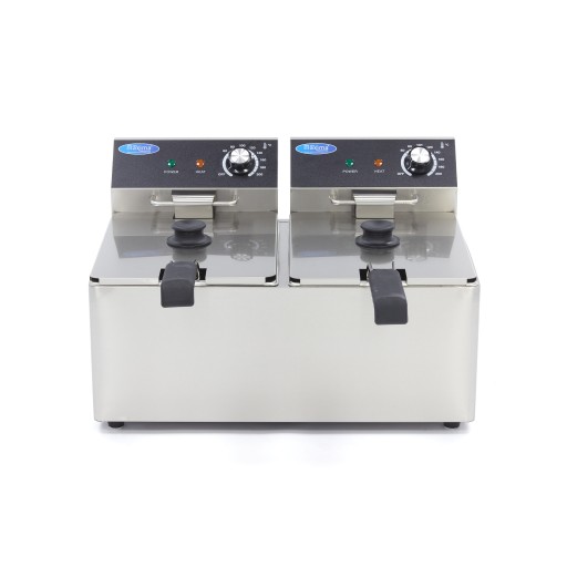 Frituurpan - 2x 8 L - 2 Manden - tot 2,8 Kg Frites