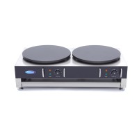 Crepebakplaat - Dubbele Crepes - 2 x 40 cm - incl. Beslagverdeler