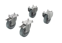 WIELENSET, 2 BOK- EN 2 GEREMDE ZWENKWIELEN