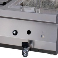 Heavy Duty Friteuse - 2 x 12 L - Dubbel - 70 cm Diep - met Tapkraan - Gas