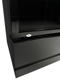 KOELKAST GLASDEUR ZWART