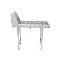 Afvoer Rollertafel van RVS - voor Korventransport Vaatwasser