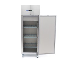 Koelkast - 400 L - 3 Verstelbare Roosters - Roestvrijstaal - op Wielen