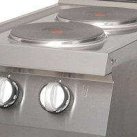 Heavy Duty Kookplaat - 2 Pitten - Enkel - 70 cm Diep - Elektrisch