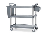 Serveerwagen polypropyleen met 3 bladen, groot