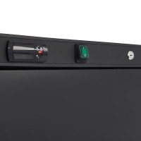 Vrieskast - 600 L - 6 Vaste Roosters - Zwart