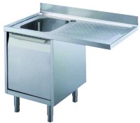 SPOELTAFEL, 1 SPOELBAK L, KAST, AFWASMACHINE R, 1200 MM