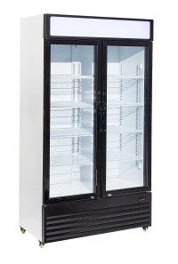 KOELKAST 2 GLASDEUREN 750L