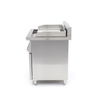 Inductie Grillplaat 700 - Glad en Gegroefd - 10000W - Dubbel - met Onderstel