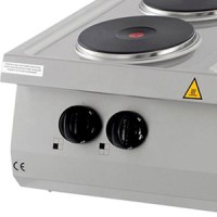 Heavy Duty Kookplaat - 4 Pitten - Dubbel - 70 cm Diep - Elektrisch