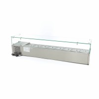 Opzetkoelvitrine - 180 cm - 8 x 1/3 GN Bakken