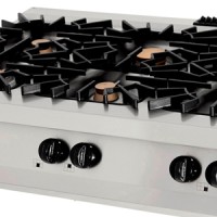 Premium Kookplaat - 6 Pitten - Driedubbel - 90 cm Diep - Gas