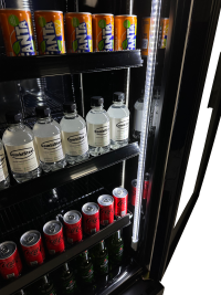 KOELKAST GLASDEUR ZWART