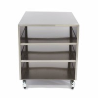 Onderstel RVS - 60 x 80 cm - 120 Kg Draagvermogen - Zwenkwielen