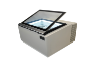 SCHEPIJSVITRINE WIT BED. ZIJDE