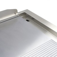 Inductie Grillplaat 700 - Glad en Gegroefd - 10000W - Dubbel - met Onderstel