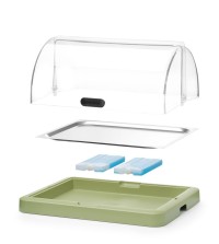 Enkele roll-top koelvitrine Duo UNIQ