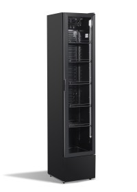KOELKAST 1 GLASDEUR SMAL ZW