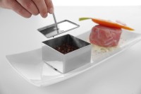 Voedselring en duwer vierkant