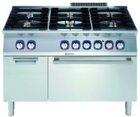 FORNUIS, GAS, 6 BRANDERS, ELEKTR.OVEN, KAST, 1200 MM