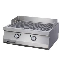 Heavy Duty Grillplaat - Gegroefd Chroom - Dubbel - 70 cm Diep - Elektrisch