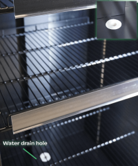 KOELKAST 1 GLASDEUR ZWART