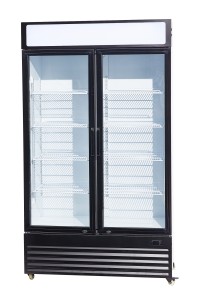 KOELKAST 2 GLASDEUREN 750L
