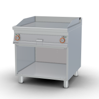 Electric Fry-top smooth griddle, on open cabinet, plate cm.76x68 - 2 cooking areas (included 1 Head end filler strip mod.TPA-9)