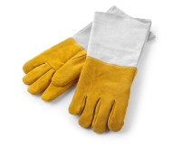 Hittebestendige leren barbecue handschoenen - 2 stuks