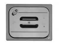 Deksel voor GN containers zwart polycarbonaat