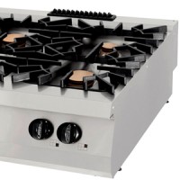 Premium Kookplaat - 6 Pitten - Driedubbel - 90 cm Diep - Gas