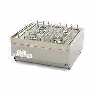 Kookplaat Horeca - 4 Pitten - Dubbel - 60 cm Diep - Gas