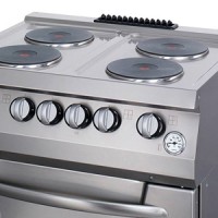 Heavy Duty Fornuis - 4 Pitten - Dubbel - 70 cm Diep - met Oven - Elektrisch