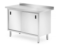 Wandwerktafel met kast - gelast