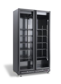 KOELKAST 2 GLASDEUREN ZW