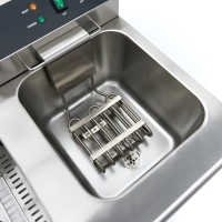 Frituurpan - 2 x 16 L - 2 Manden - met Tapkraan en Opbergruimte - 230V