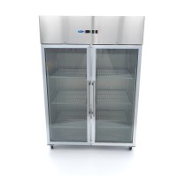 Koelkast - 1200 L - 6 Verstelbare Roosters (2/1 GN) - Rvs - met Glazen Deur