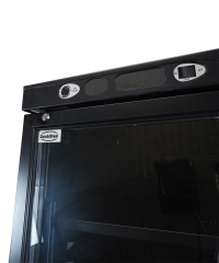 KOELKAST GLASDEUR 382L ZWART