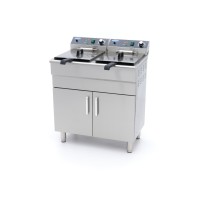 Frituurpan - 2 x 16 L - 2 Manden - met Tapkraan en Opbergruimte - 230V