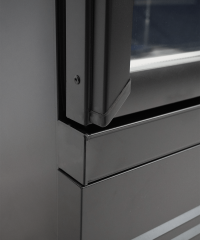 KOELKAST 1 GLASDEUR ZWART