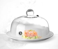 Glazen stolp met ventilatieopening