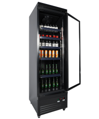 KOELKAST 1 GLASDEUR ZWART