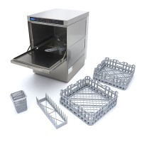 Glazenspoelmachine - 35 x 35 cm - met Glansspoelpomp