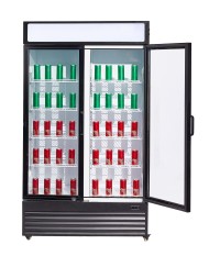 KOELKAST 2 GLASDEUREN 750L
